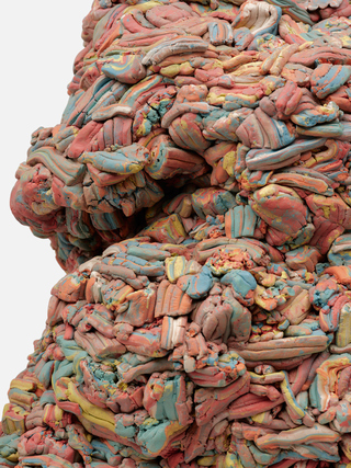 ___'Untitled'___ (detail), extruded stoneware with body stain, 60 x 40 x 45, 2023