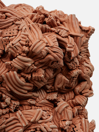 ___'Red'___ (detail), extruded terracotta, 49 x 35 x 35 cm, 2022